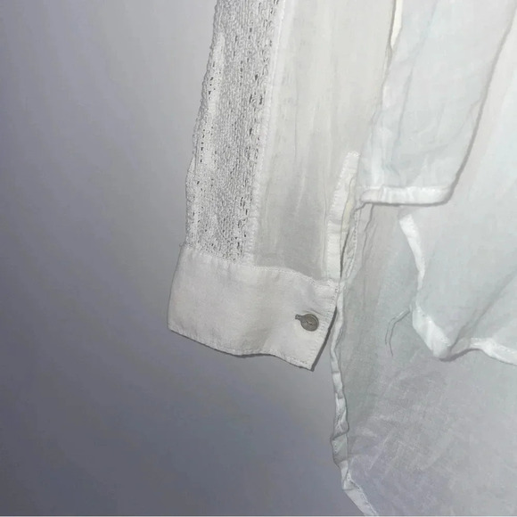 Anthropologie Holding Horses White Lace Button Front Shirt Size XS - Picture 6 of 12